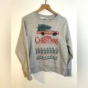 National Lampoons Christmas Vacation Gray Soft Crew Neck Sweatshirt Size Small